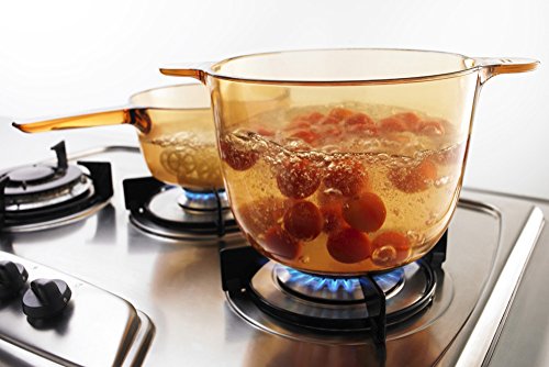 Glass Simmer Pot 1.5L Glass Saucepan with Cover Glass Cookware for Stovetop