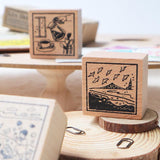 Three Grid Cartoon Series Wooden Stamps