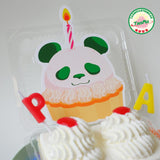 Panda Birthday Cake Special-shaped Greeting Card