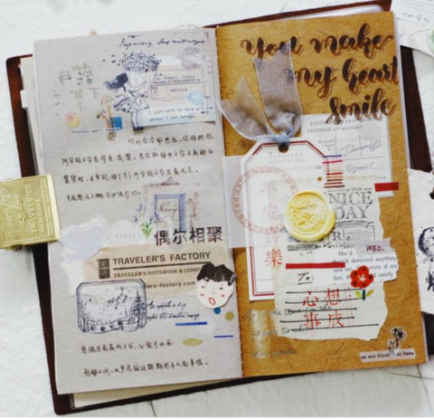 Mixed Paper Refillable Traveler's Notebook Journal