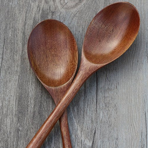 Folkulture Wooden Spoons for Cooking or Eating Soup or Rice, Mango