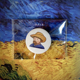 Van Gogh Coffee Cartoon Vintage Badge