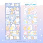 Cute Bear Bunny Glitter Stickers